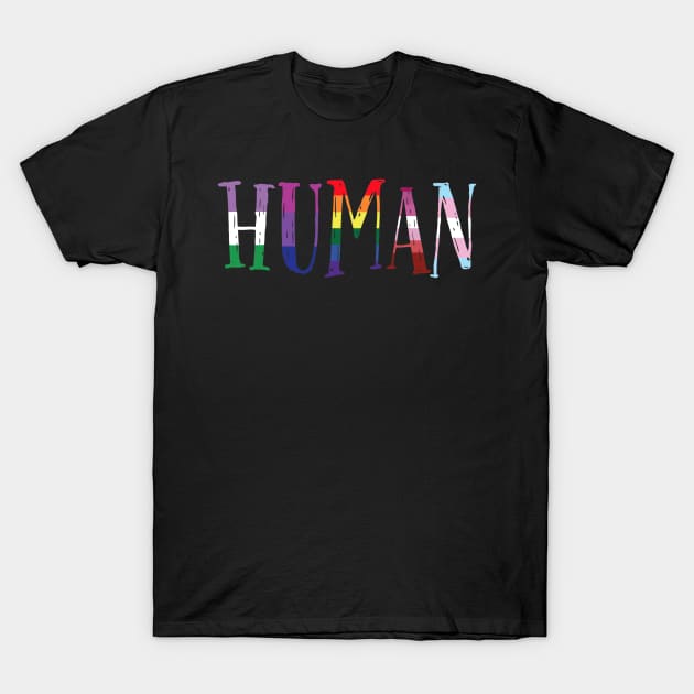 Human flag LGBT gay pride month transgender T-Shirt by Wolfek246